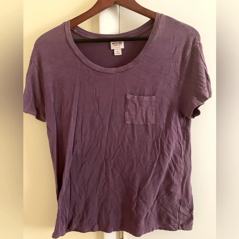 Mossimo Supply Co Front Pocket Short Sleeve Cotton Basics Tee Women XS EUC